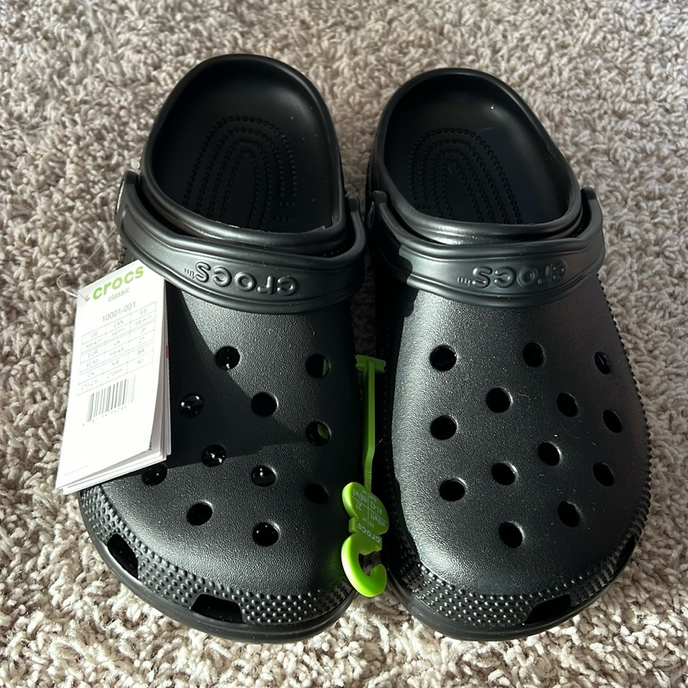 Crocs-Black Classic Clog- Unisex Mens 9/Womens 11